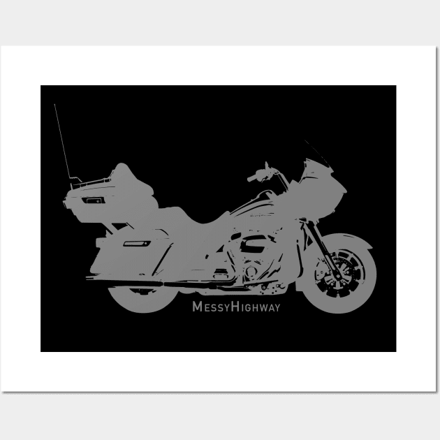 Harley Road Glide Ultra 19, shadow Wall Art by MessyHighway